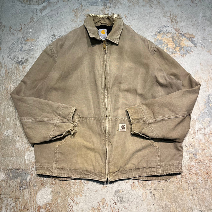 #3421 古着 Carhartt/カーハート/hamilton Jacket/ハミルトン ジャケット/ダック/廃盤 カーキ