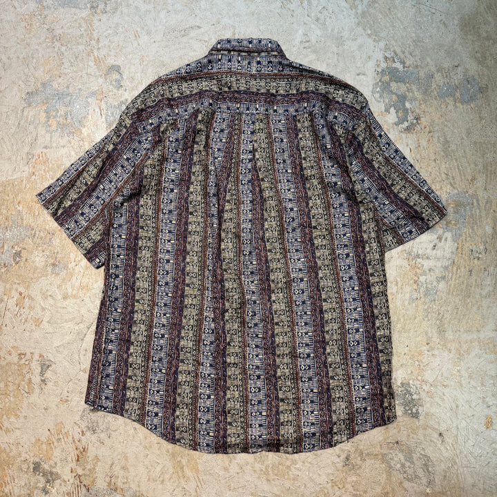 旧衣服Woolrich/羊毛rich/扣式短袖衬衫/总花样/尺寸L