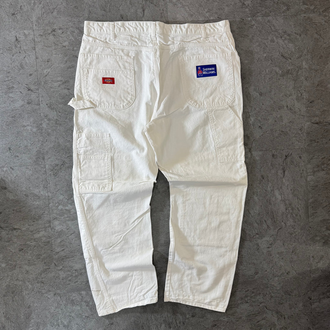 古着 Dickies×SHERWIN WILLIAMS ディッキーズ× シャーウィン・ウィリアムズ ペインターパンツ  ダブルニー 実寸サイズ38×28