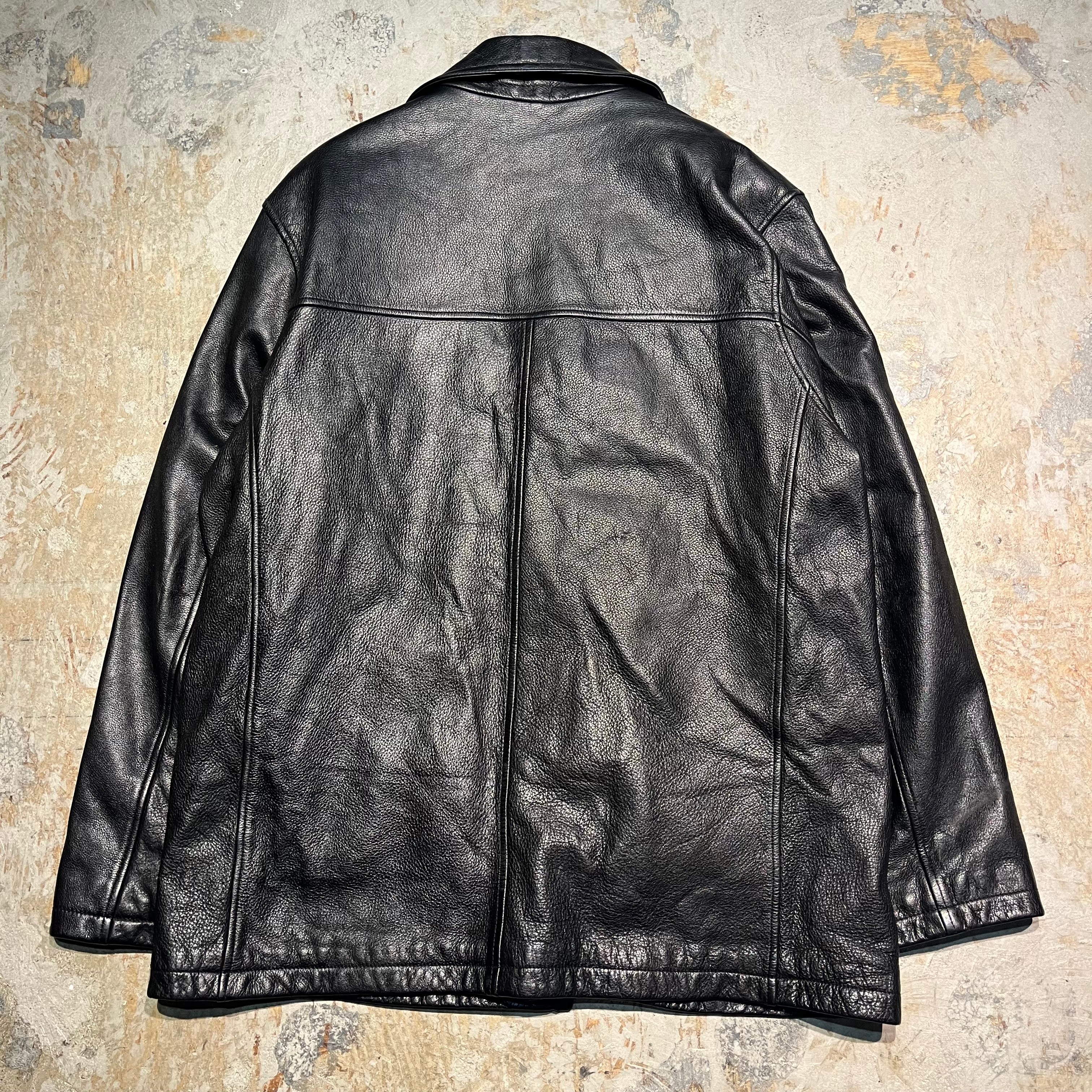 3319 古着 WILSONS/Leather Jacket/フロントボタンレザージャケット