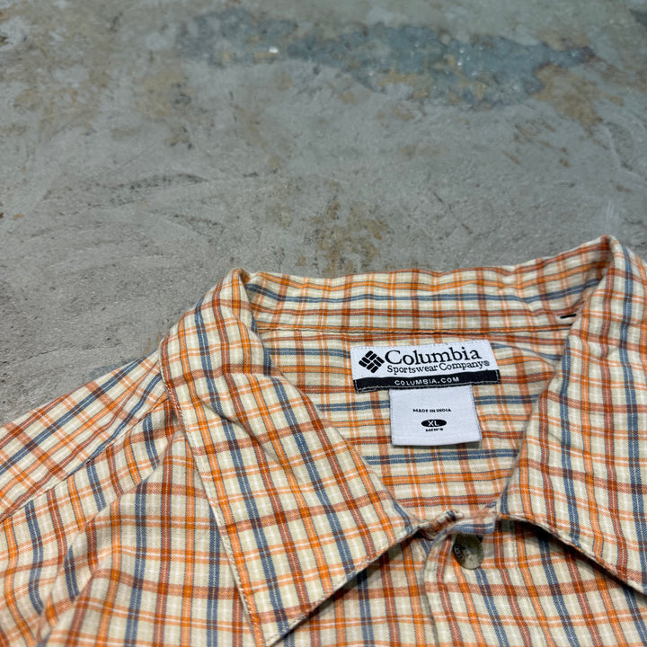 Used clothing Columbia/ Columbia/ Short sleeve shirt/ Checkered pattern/ Remake/ Size XL
