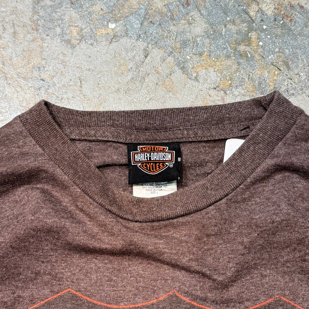 Used clothing Made in USA Harley-Davidson/Harley-Davidson/Long sleeve print T-shirt/Size L