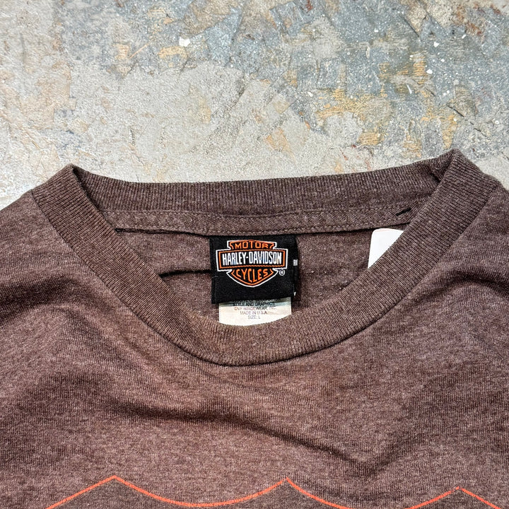 Used clothing Made in USA Harley-Davidson/Harley-Davidson/Long sleeve print T-shirt/Size L