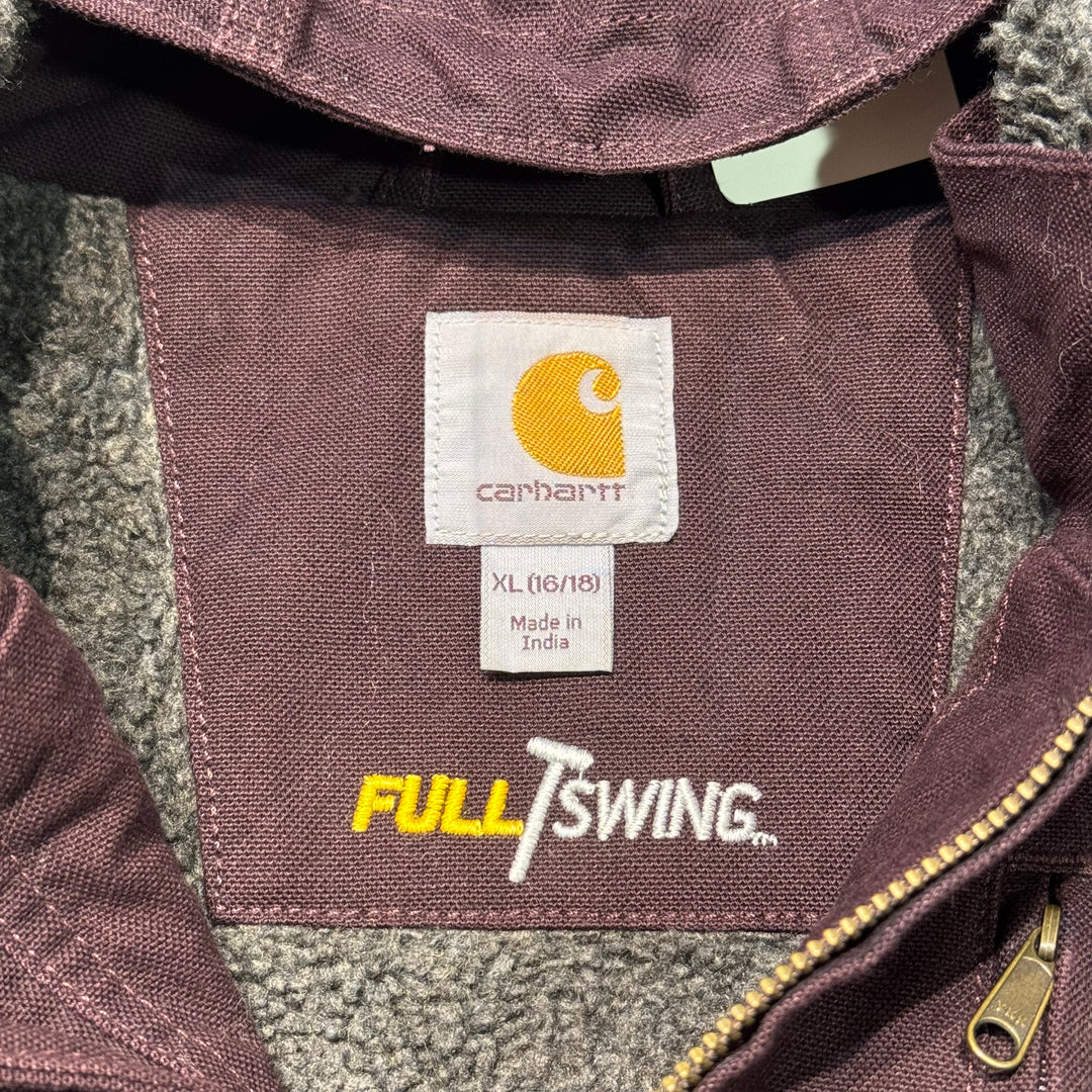 중고 의류 Carhartt/ Carhartt/ 풀 스윙 Sherpa 재킷/ 오리 직물/ Boa 안감/ 여성/ 크기 XL