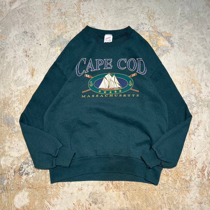 #3987 Jerzees/ジャージーズ Crew neck Sweatshits/クルーネックスウェット/CAPE COD MASSACHUSETTS/MADE IN U.S.A/サイズL