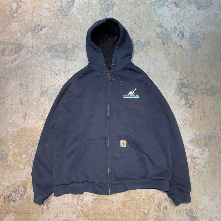 古着 Carhartt/ カーハート/ ジップアップパーカー/ 企業ロゴ/ サイズL