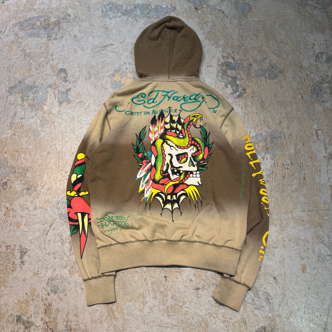 古着 Ed Hardy/エドハーディー/ ジップアップパーカー/サイズS