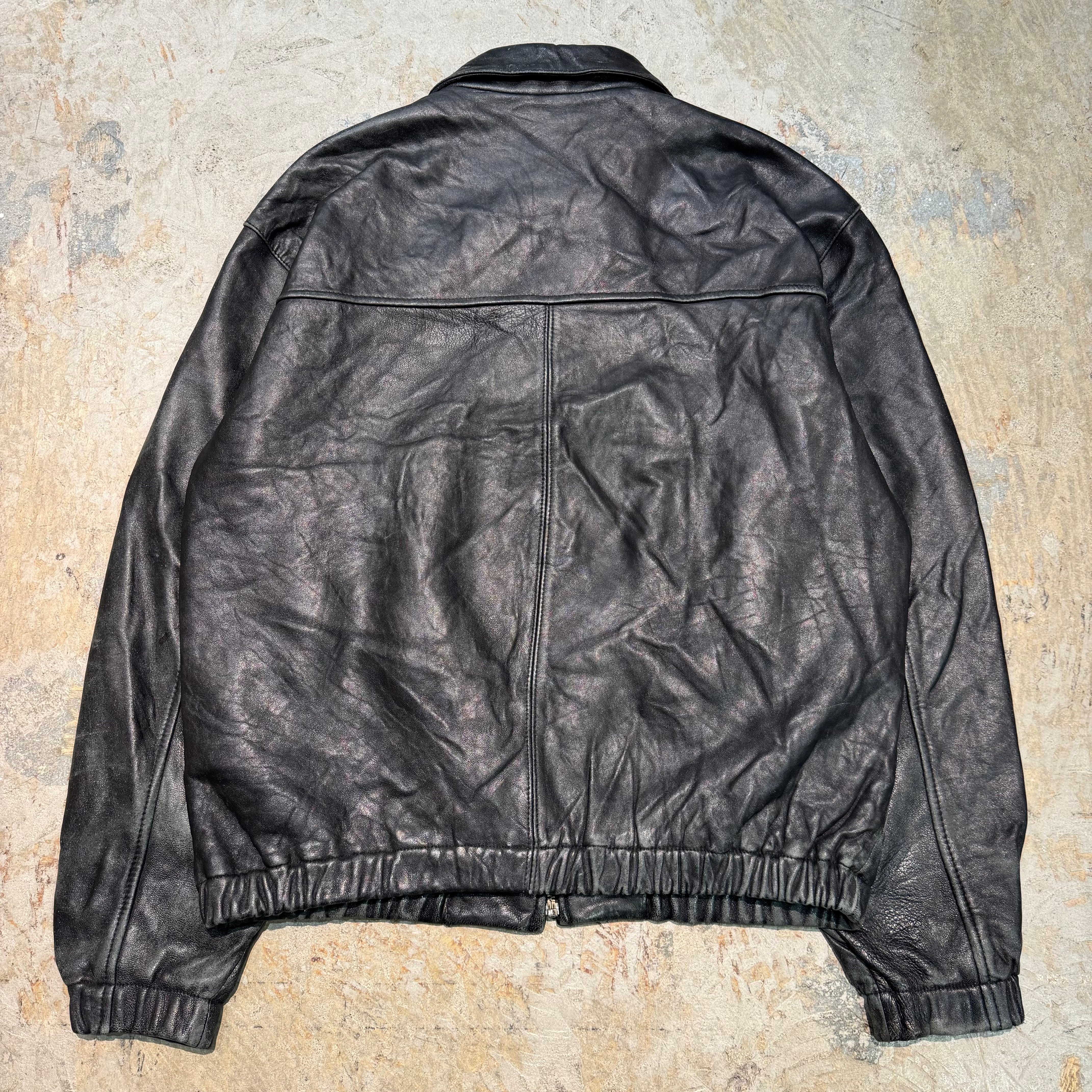 古着 WILSONS LEATHER/ ウィルソンズレザー/ 本革ジップアップレザー