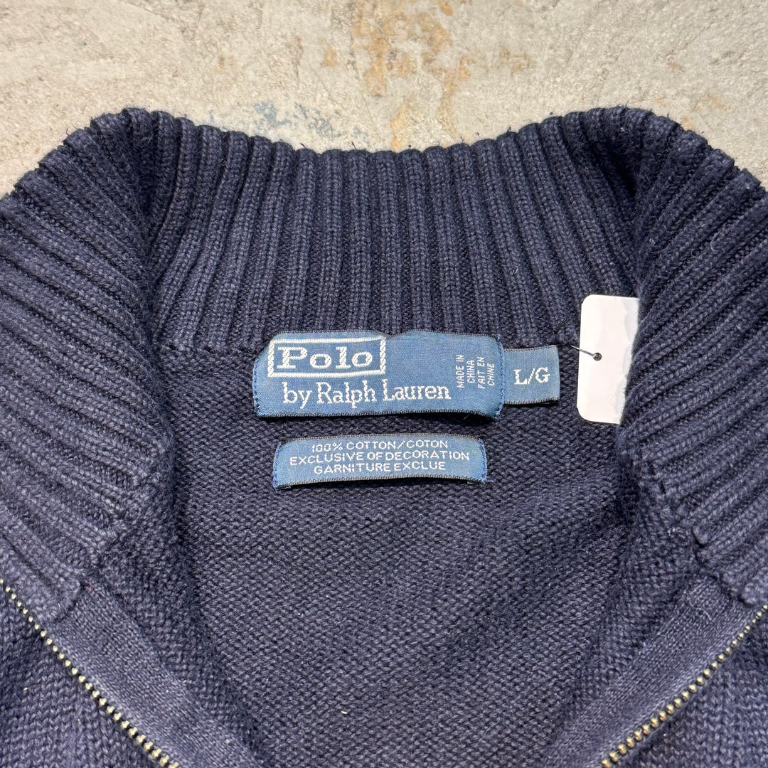 古着 90's~ POLO by Ralph Lauren/ ポロ バイ ラルフローレン/ ハーフジップニットセーター/ サイズL