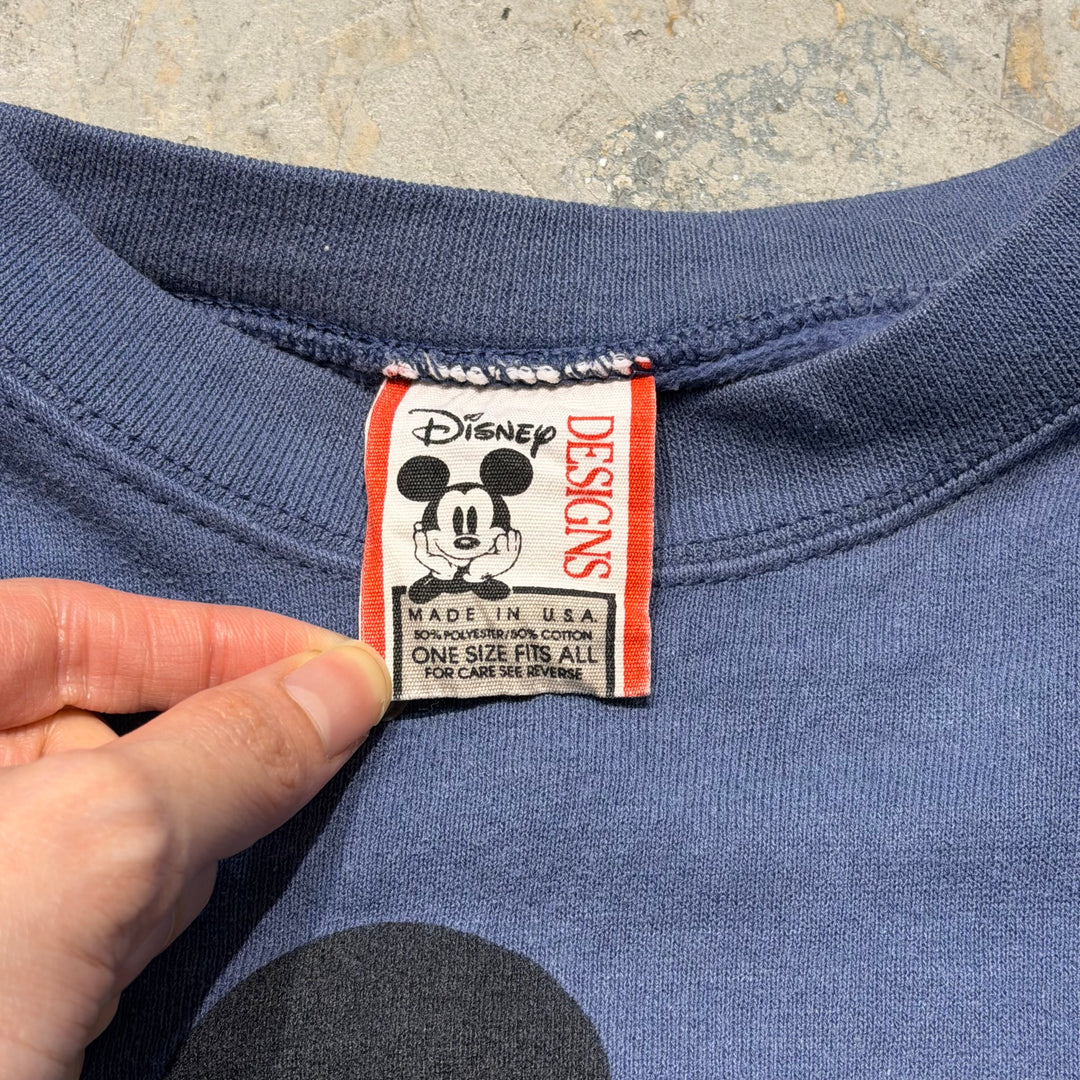 古着USA製 90's Disney/ ディズニー/クルーネックスウェット/ Disney land/ サイズXL相当