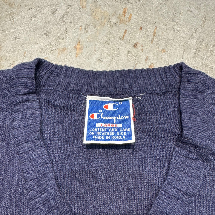古着 Champion/ チャンピオンＶネックニット/サイズL
