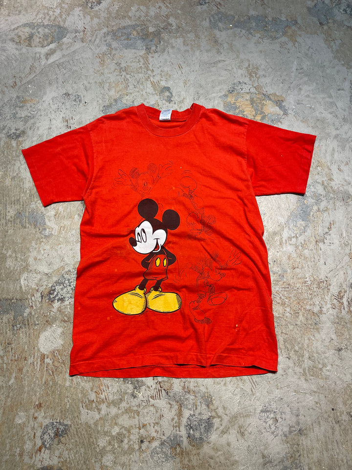 #MA151 古着 USA製 90's Disney/ディズニー/ ミッキーマウス / ヴィンテージ シングルステッチ プリントTシャツ/サイズL