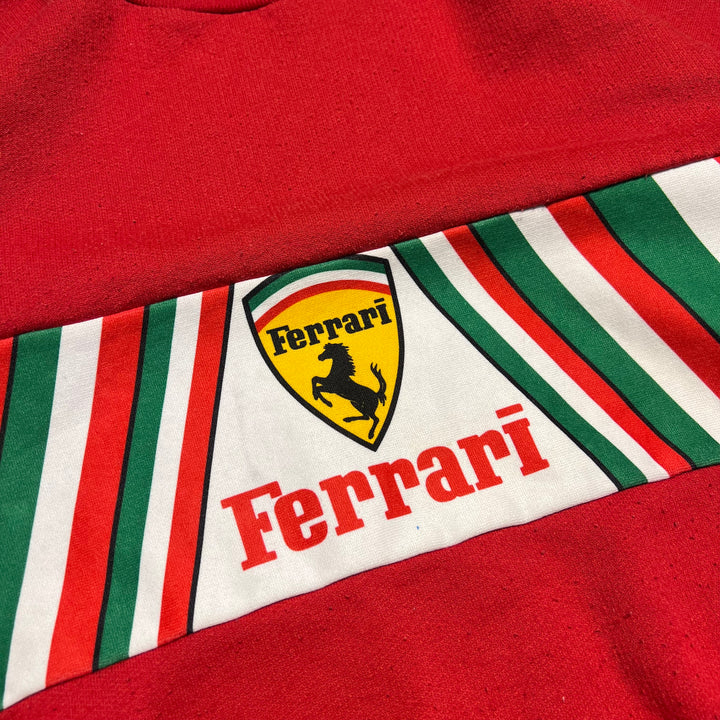 #3911 古着 Crew Neck Switching Sweat Shirt/クルーネックスイッチングスウェット/Ferrari/フェラーリ/サイズL相当