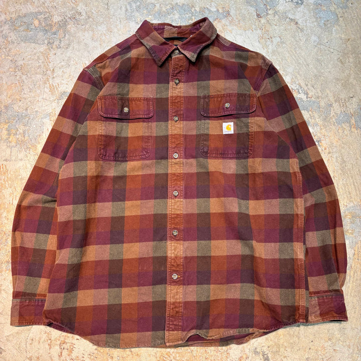 古着 carhartt/カーハート/ 長袖シャツ/ チェック柄/ サイズL