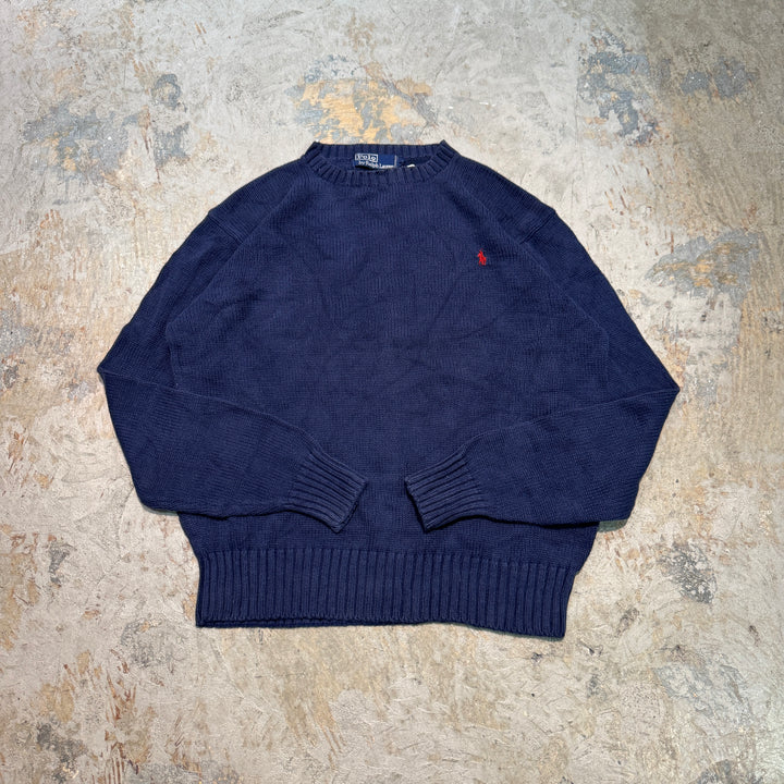 古着 POLO by Ralph Lauren/ ポロ バイ ラルフローレン/  クルーネックニットセーター/ サイズL