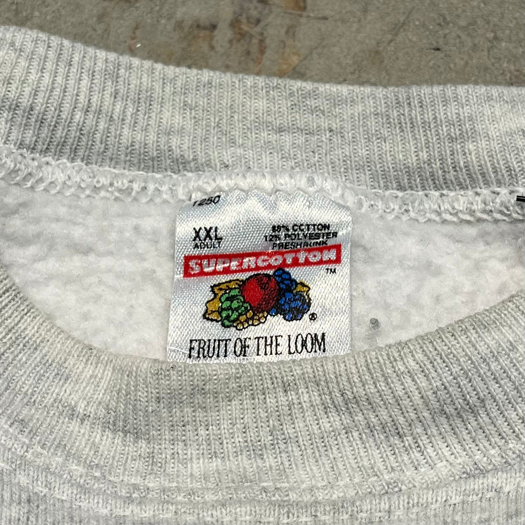 #1906 Used clothes/FRUIT OF THE LOOM/Crewneck sweat/Crewneck/Sweat company logo/90's/MADE IN USA/Size XXL