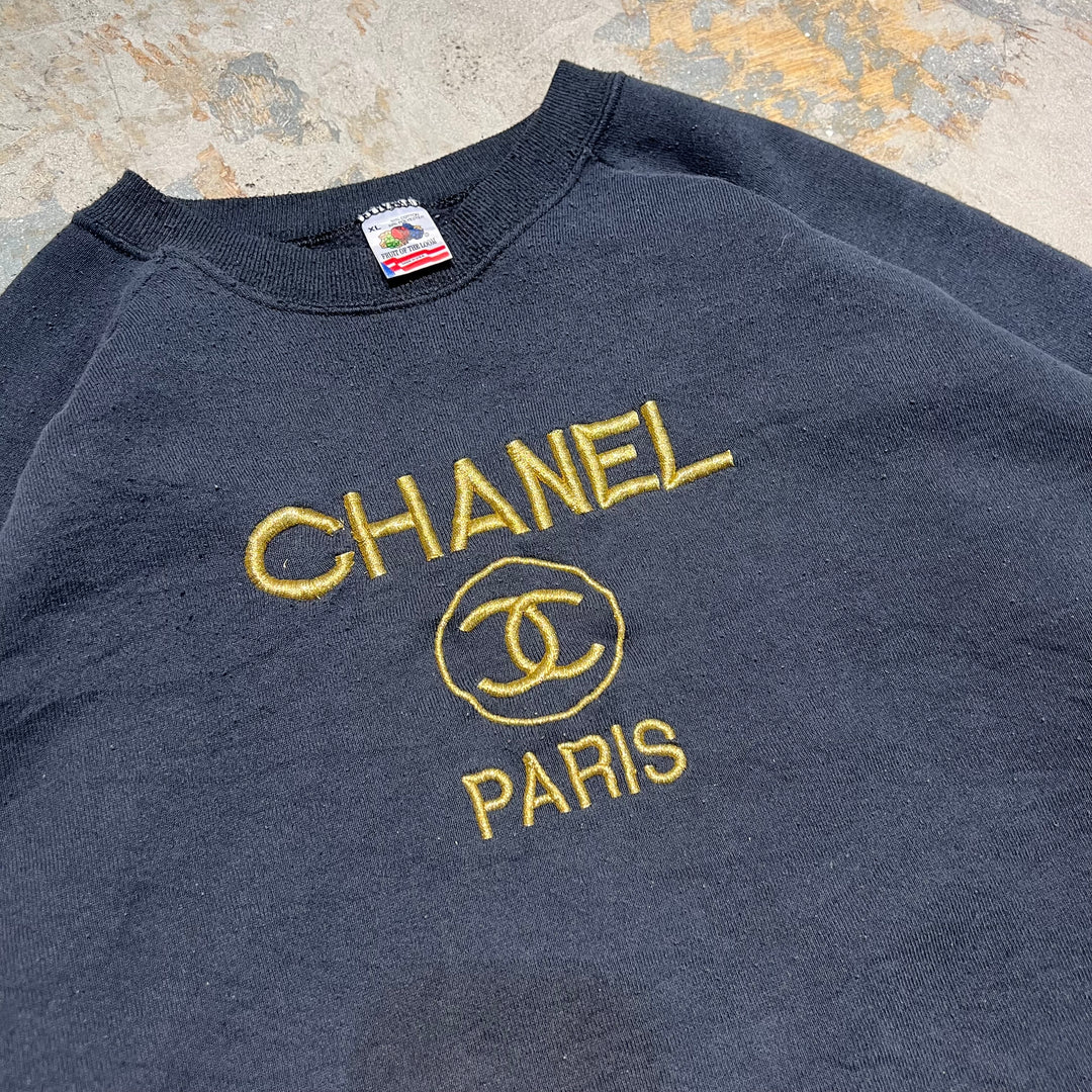 #3903 古着/FRUIT OF THE LOOM/フルーツオブザルーム/Crewneck weat/クルーネックスウェット/ラグラン/CHANEL/シャネル/MADE IN USA/サイズXL