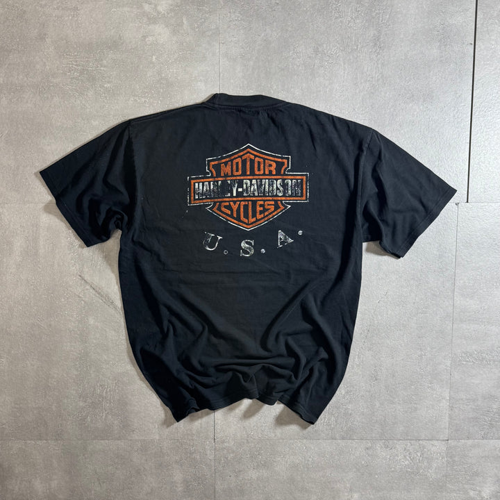 古着 Harley-Davidson ハーレーダビッドソン プリントTシャツ アメカジ サイズXL
