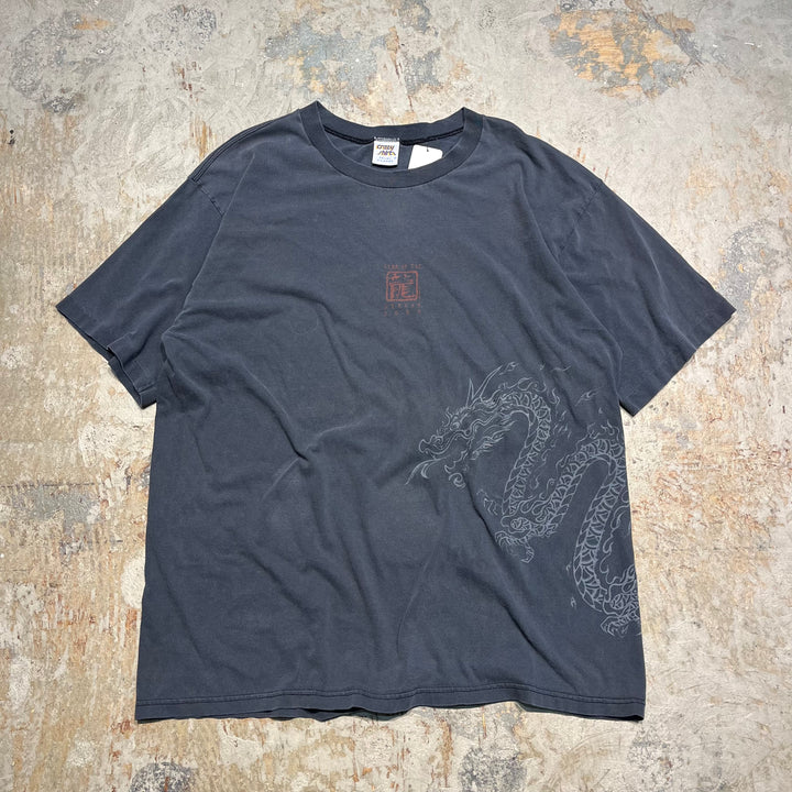 古着 龍/year of the dragon 2000/ヴィンテージ シングルステッチ プリントTシャツ/サイズXL