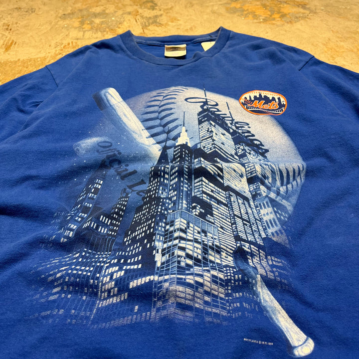 古着 USA製/90's New York Mets/ニューヨークメッツ/MLB/ヴィンテージ シングルステッチ プリントTシャツ/サイズL