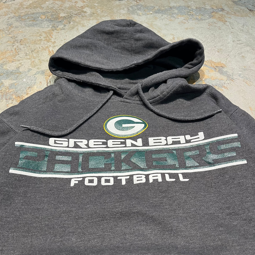 #4142 古着 NFL TEAM APPAREL/pull over hoodie/ プルオーバーパーカー/PACKERS/パッカーズ/NFL/サイズL相当