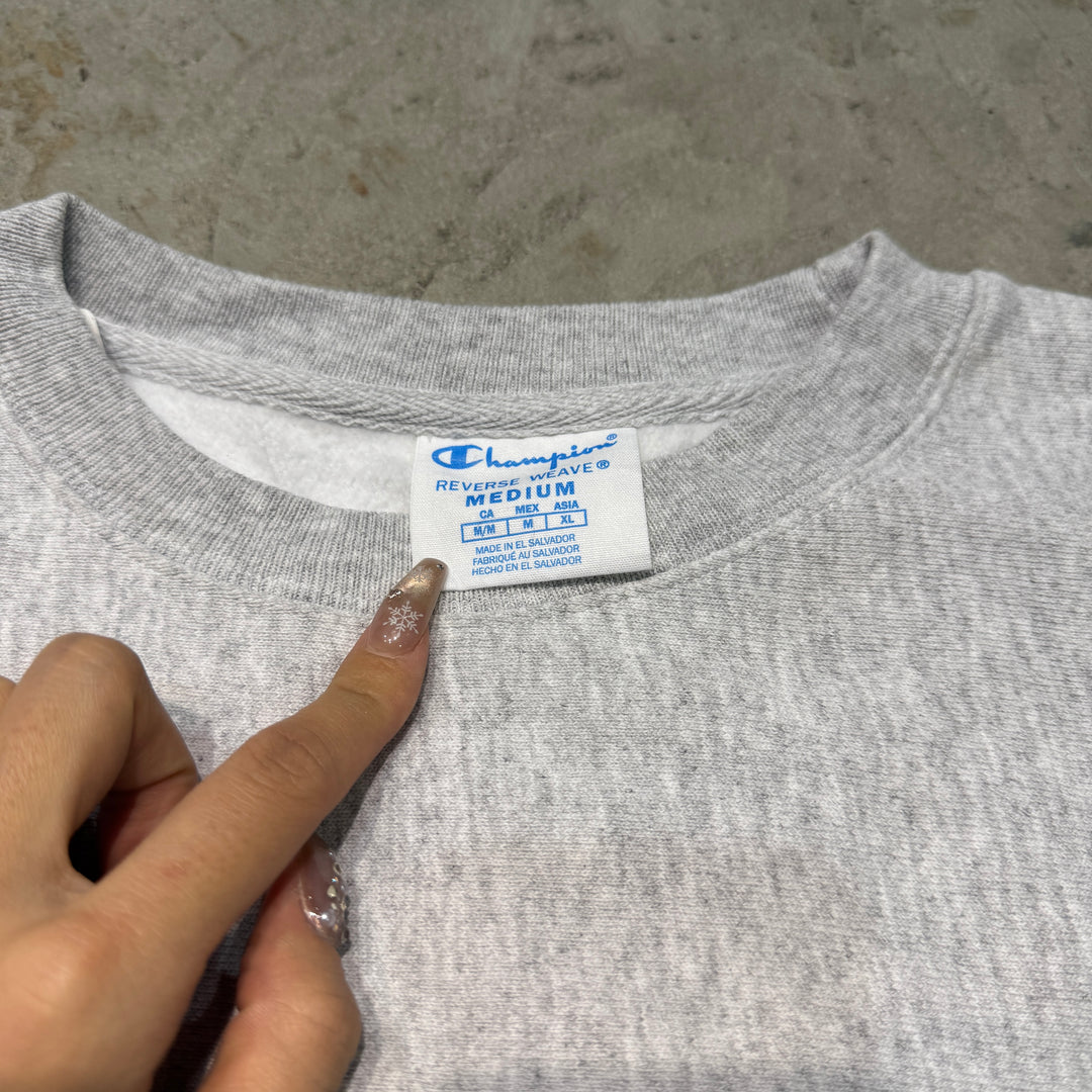 古着 Champion/ チャンピオン/リバースウィーブ/ クルーネックスウェット/企業ロゴ/サイズM