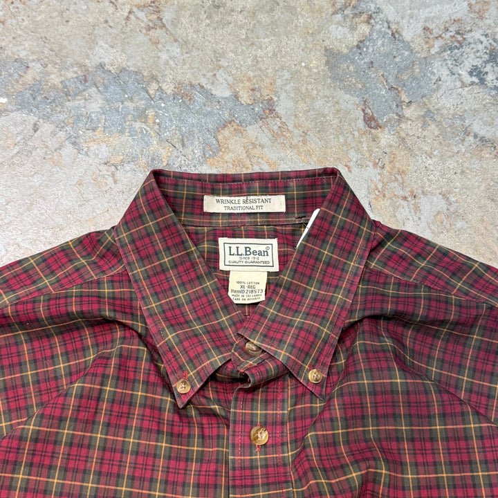 古着 L.L.Bean/エルエルビーン/ ボタンダウン長袖シャツ/ チェック柄/ サイズXL