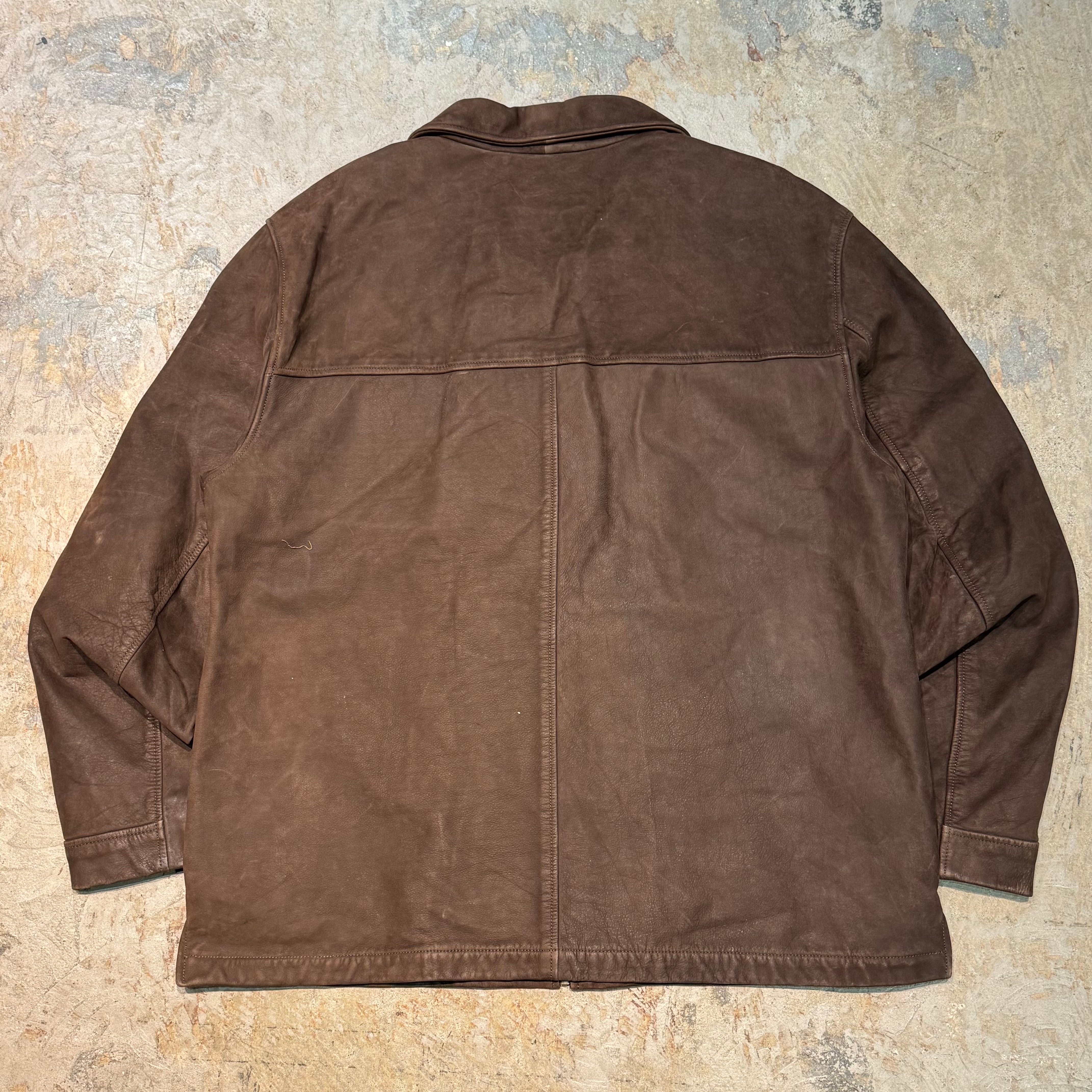 古着 GAP/ 本革ジップアップレザージャケット / 牛革/ サイズXL 古着 90's~ GAP/ ギャップ/ 本革ジップアップレザージャケット