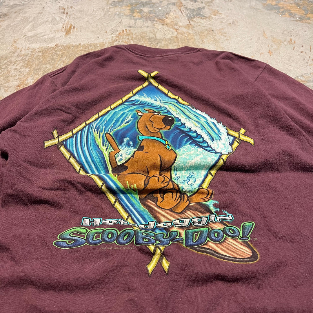 #4678 古着 scooby-doo!/スクービー ･ドゥー/short sleeve print t-shirt Tee/半袖プリントTシャツ/USA製/スクービープリント/サイズXL