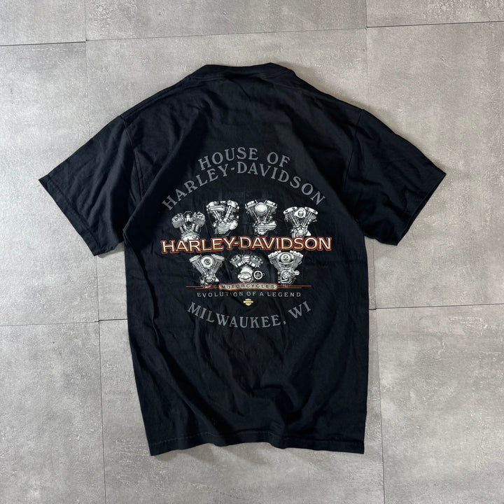 古着 USA製 Harley-Davidson ハーレーダビッドソン プリントTシャツ サイズS