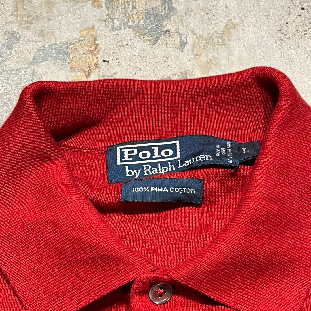 #3614古着/ラルフローレン/POLObyRalphLauren/ウールニットポロ/Woolknitpolo/サイズL