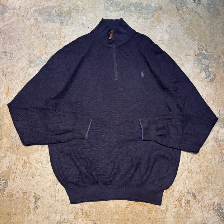 古着 POLO by Ralph Lauren/ ポロ バイ ラルフローレン/ ハーフジップニットセーター/ サイズXL