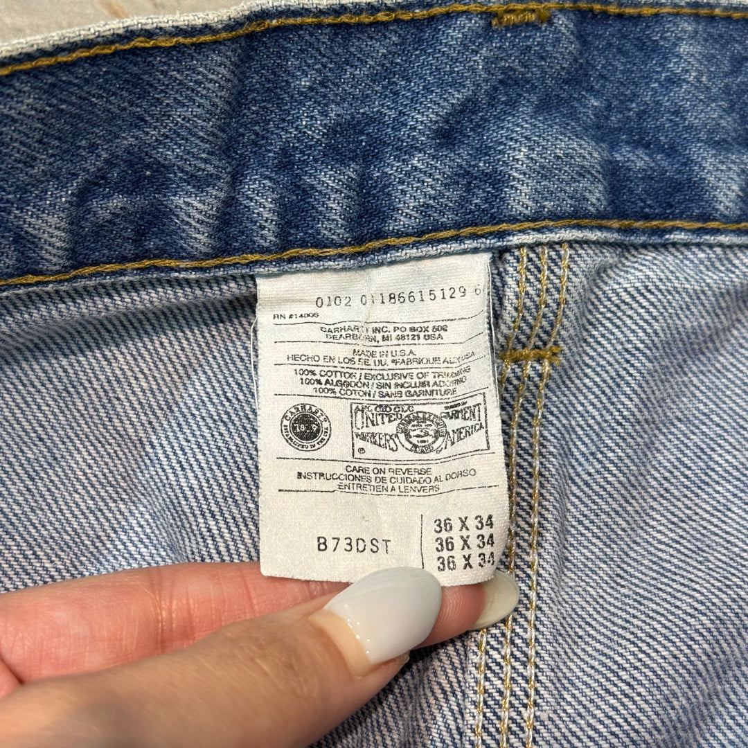 旧衣服USA制Carhartt/车心/双缝漆裤子/实际尺寸33×34