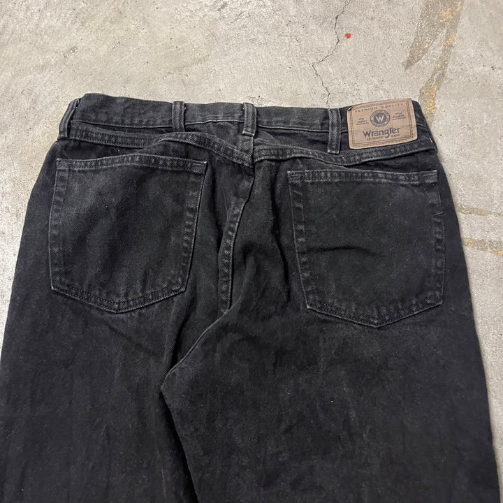 #4208 古着 Wrangler/ラングラー/Black Denim Pants/ブラックデニムパンツ/RELAXED FIT/サイズ36×30