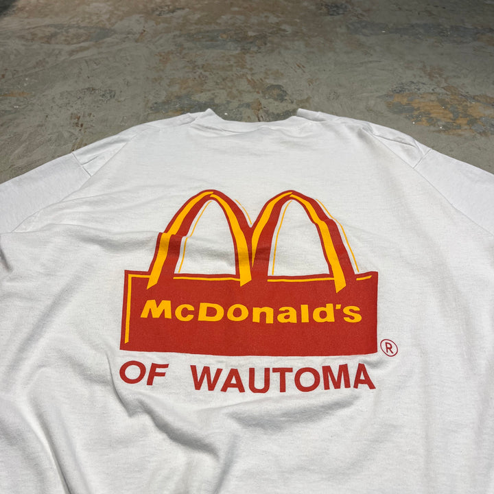 #4580 古着 FRUIT OF THE LOOM/フルーツオブザルーム/Mcdonald's/マクドナルド/short sleeve print t-shirt Tee/半袖プリントTシャツ/シングルステッチ/USA製/サイズXL