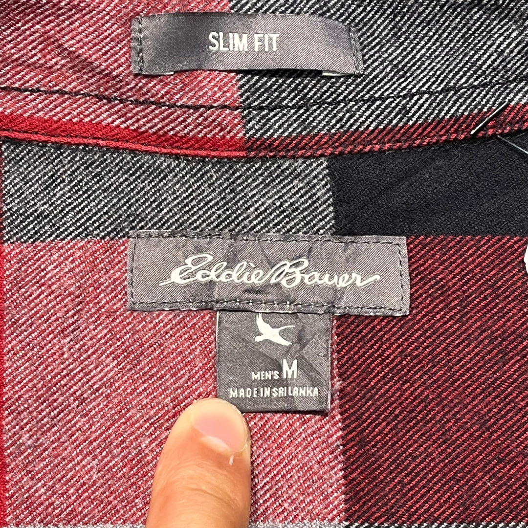 古着 Eddie Bauer/ エディー･バウアー/ コットンネルシャツ/ チェック柄/ リメイク/ サイズM