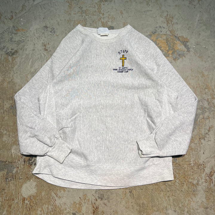 #3623 古着　90’s Lee/リー / Crew Neck Sweat Shirts/クルーネックスウェット/USA製/企業系/刺繍ロゴ/reverse weave/サイズXL