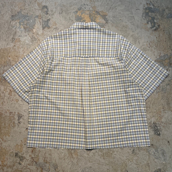 古着 CHAPS RALPH LAUREN/ チャップス ラルフ ローレン/  ボタンダウン半袖シャツ/ リメイク/ チェック柄/ サイズL