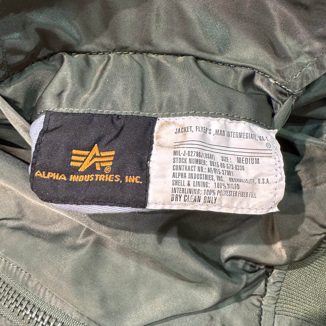 古着 Alpha Industries/米空軍/MIL-J-82790D /フライトジャケット MA-1/サイズM