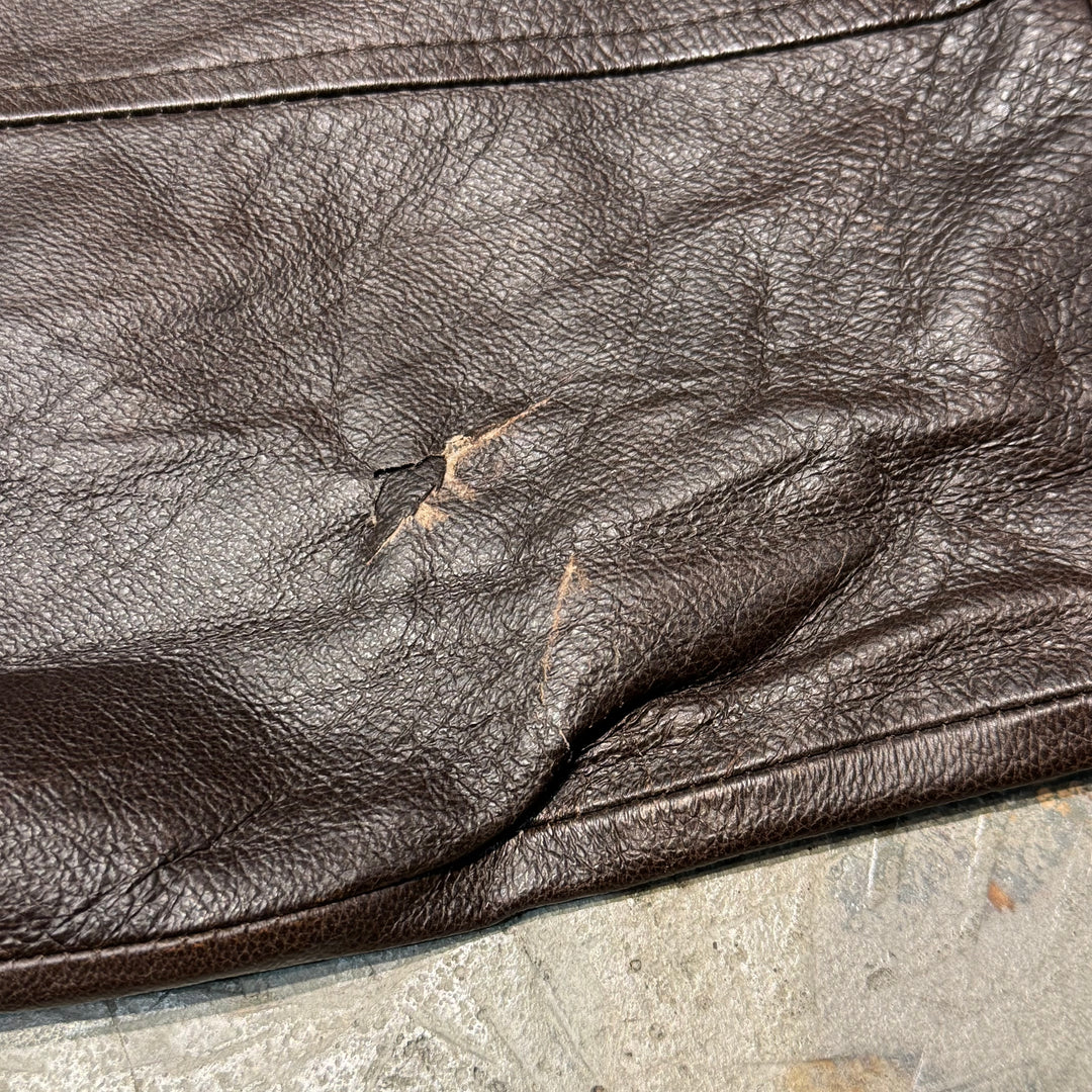 古着 ST JOHN'S BAY/セントジョンズベイ/ジップアップレザージャケット /サイズM