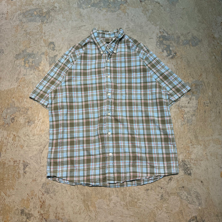 古着 Eddie Bauer/エディー･バウアー/ 半袖シャツ/ チェック柄/ サイズL