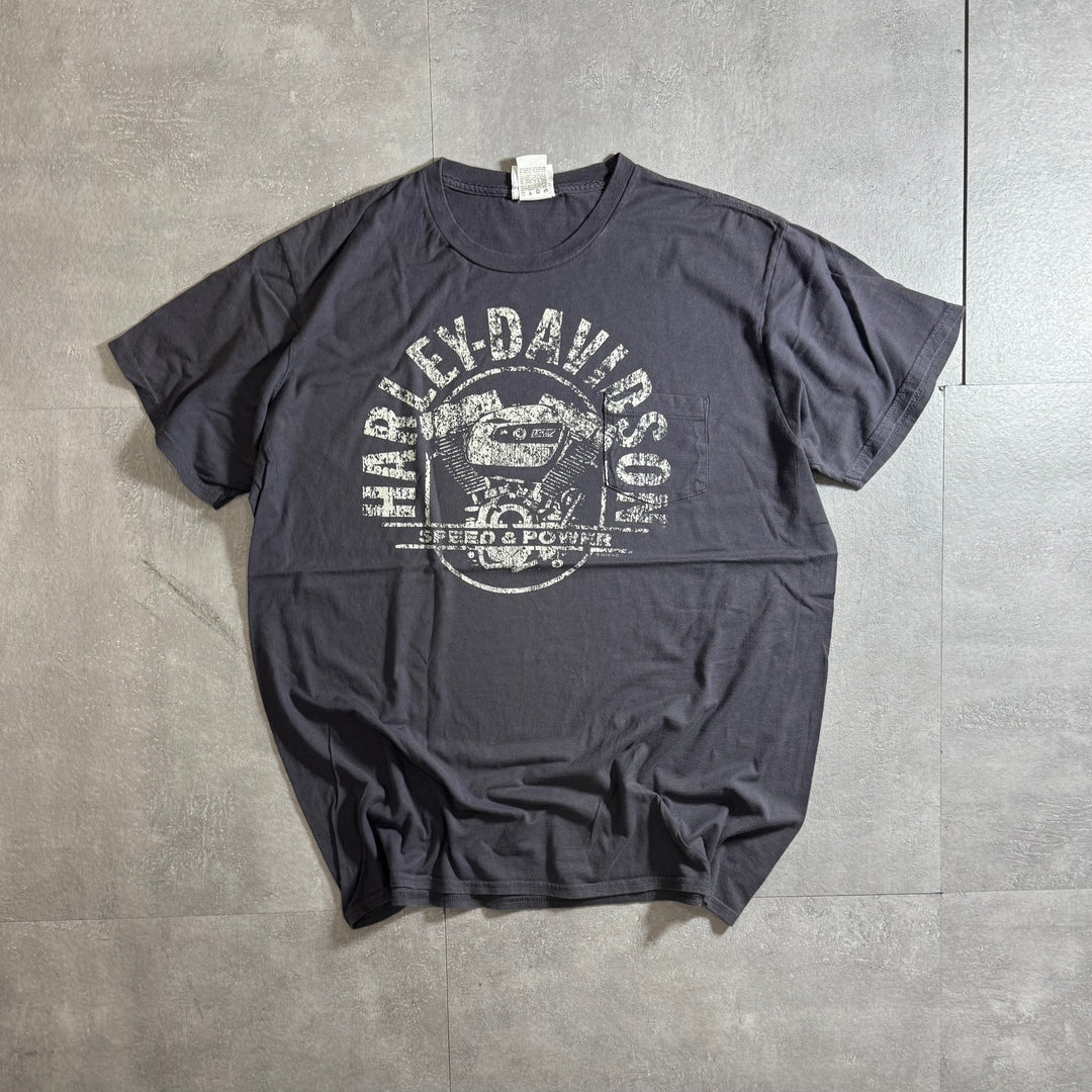 古着 Harley-Davidson ハーレーダビッドソン プリントTシャツ アメカジ サイズXL