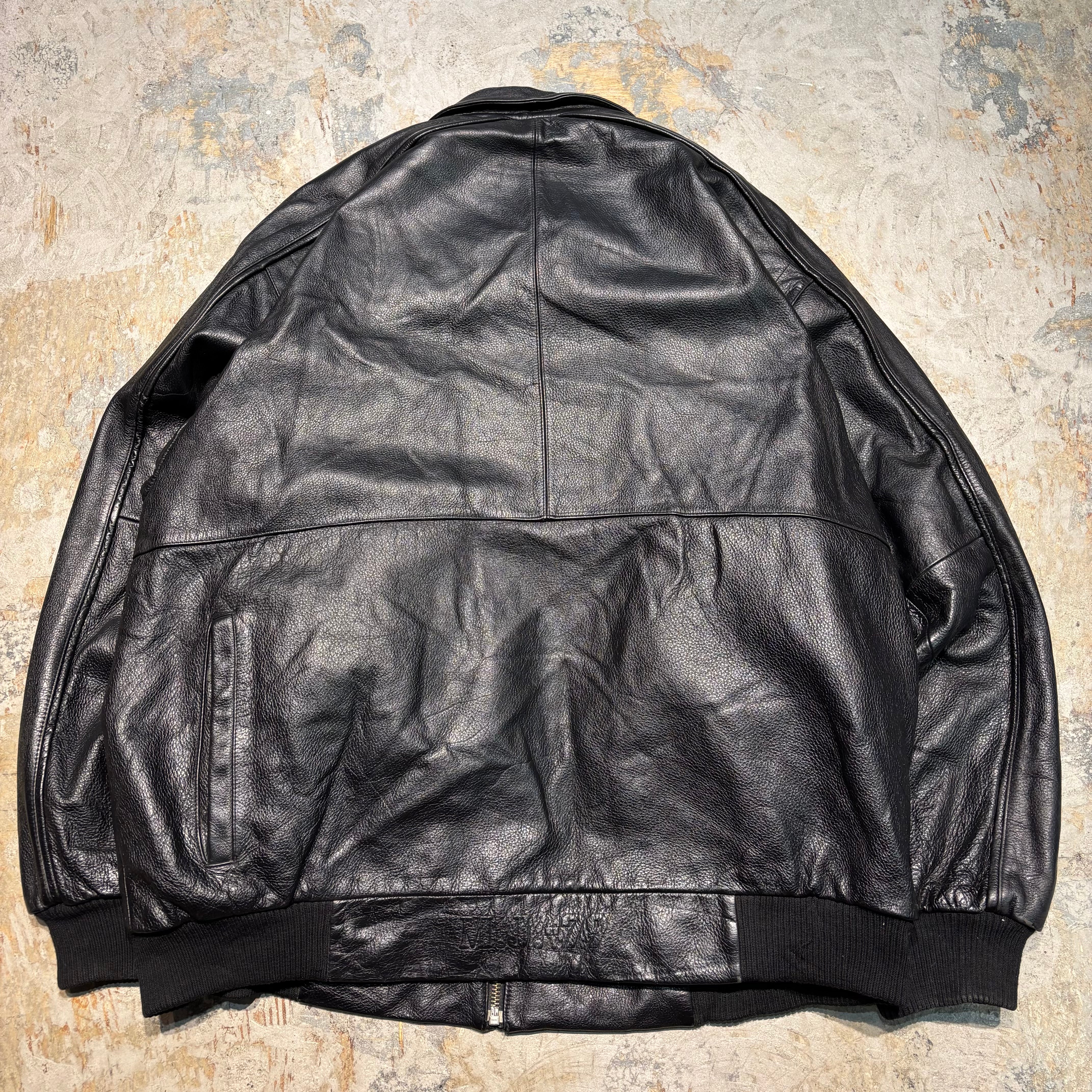 古着 WILSONS LEATHER/ ウィルソンズレザー/ 本革ジップアップレザー