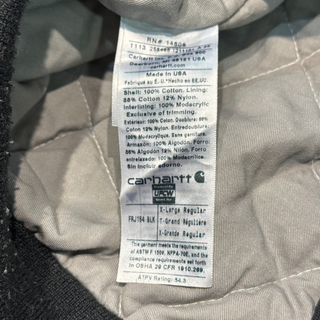 미국에서 만든 중고 의류 Carhartt/ Active Jacket/ Duck Fabric/ Filling/ Quilted Lining/ Size XL