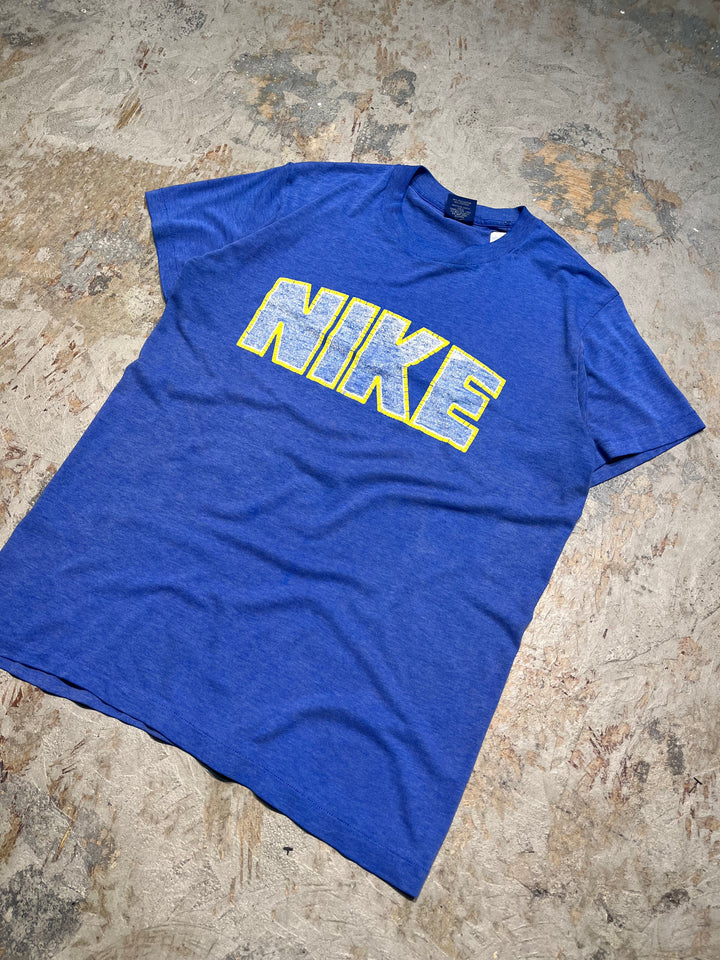 #MA112 古着 USA製 80's NIKE/ナイキ/紺タグ/ヴィンテージ シングルステッチ Tシャツ/サイズM