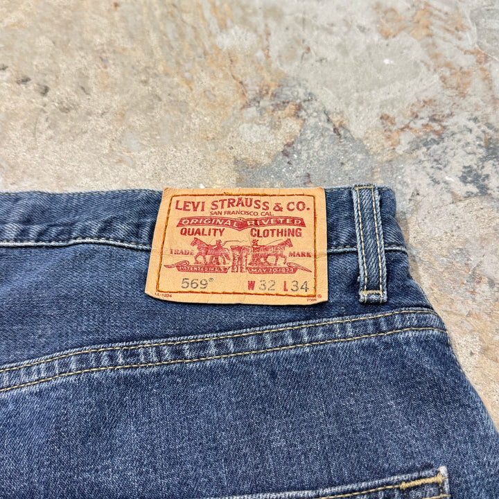 用過的衣服Levi的/Levi的/牛仔褲/569/實際尺寸33 x 34