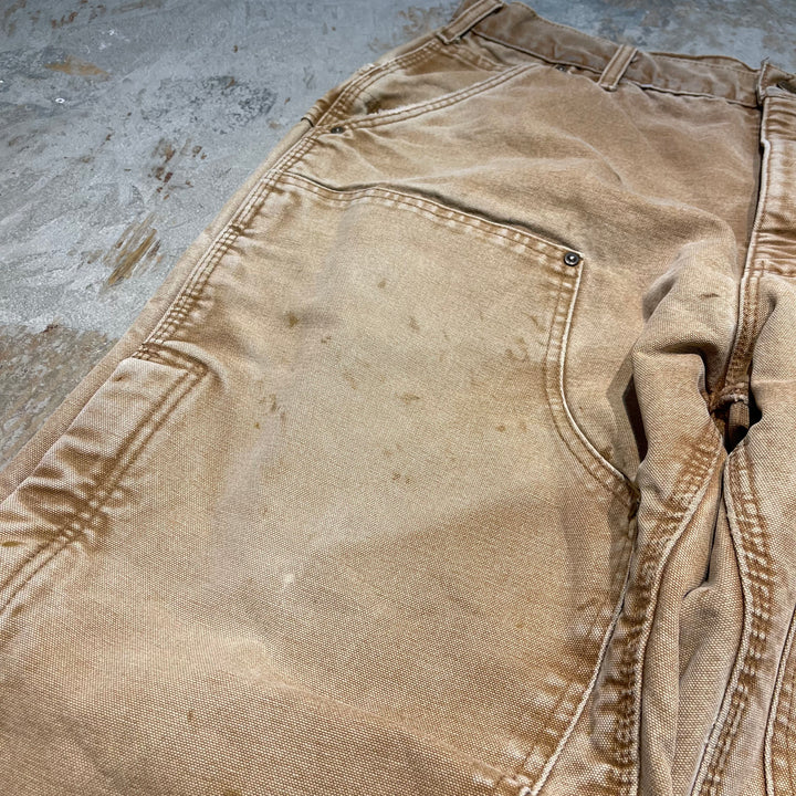 #1732 Vintage Carhartt/Duck Double-Knee Panter Pants/Duck Double Knee Painter Pants/Work Pants/Size 36×34