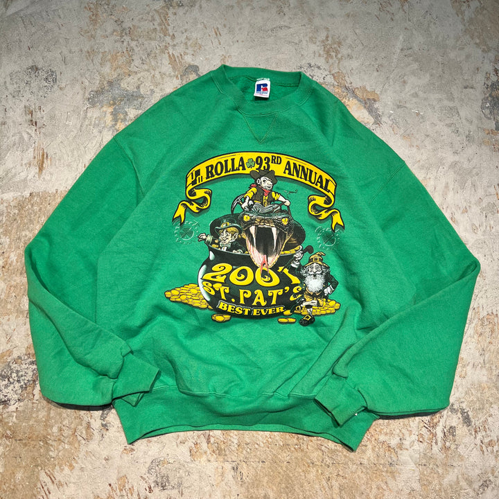 #3795 古着 Russell/ラッセル/Crew Neck Sweat Shirts/クルースウェット/2001 ST PAT'S BEST EVER/サイズXL