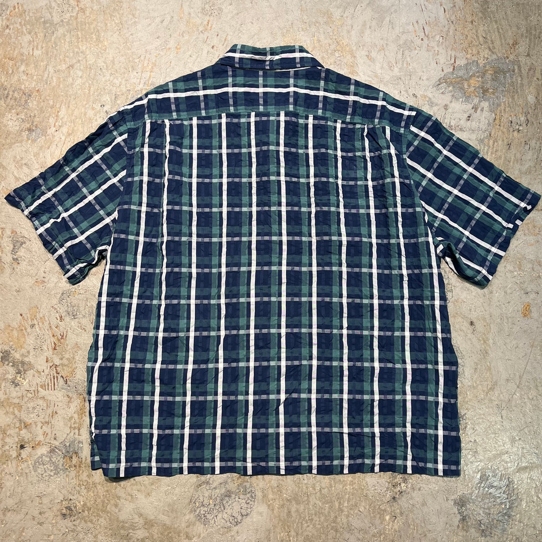 旧衣服l.l.bean / elbean /短袖衬衫/格纹/重制/尺寸XL