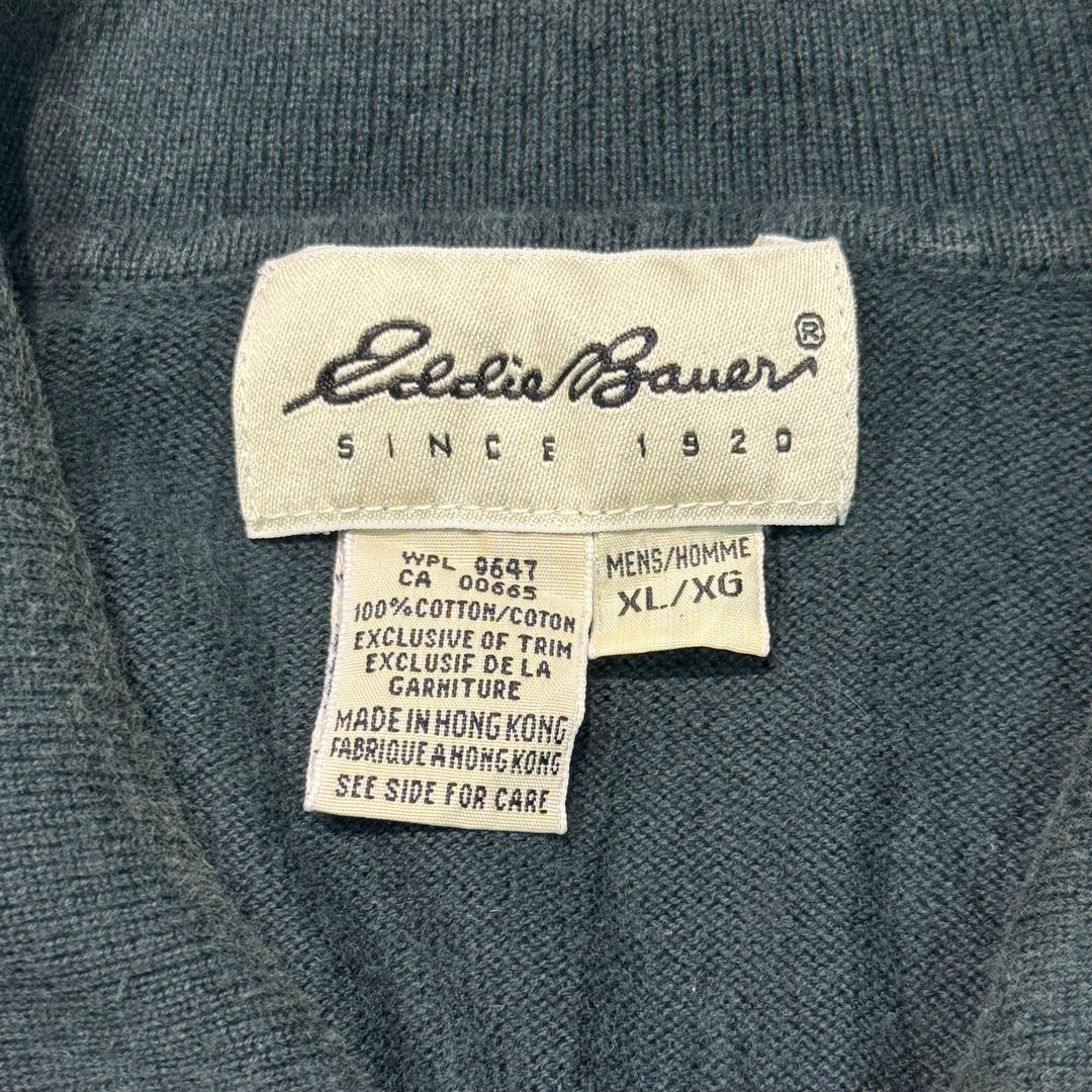 古着 Eddie Bauer/ エディーバウアー/ ハーフボタンニットセーター/ サイズXL